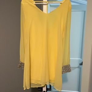 Yellow cocktail dress